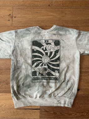 Comfort Colors Light Gray Crewneck Sweatshirt with Black Label
